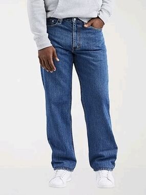 NWT Levis 550 Jeans Mens 60x32 Blue Relaxed Fit Tapered Leg Big & Tall Classic